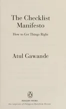 Cover of The Checklist Manifesto by Atul Gawande