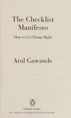 Cover of The Checklist Manifesto by Atul Gawande