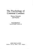 Cover of The Psychology of Criminal Conduct by Ronald Blackburn