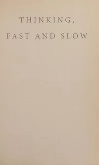 Cover of Thinking, Fast and Slow by Daniel Kahneman
